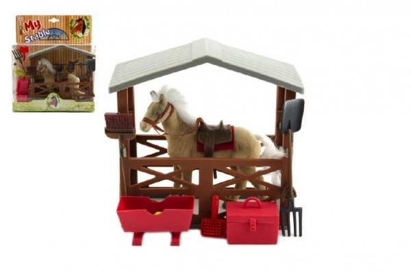 Horse With Stable And Accessories