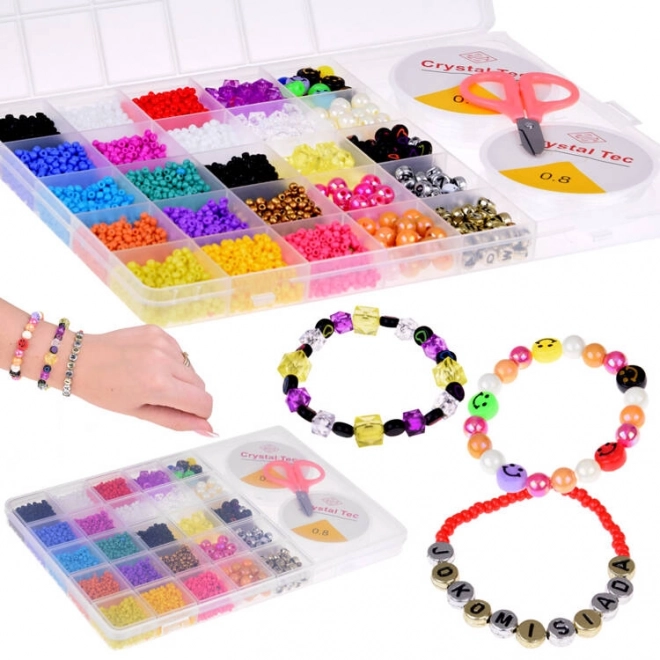 Colorful Bead and Crystal Bracelet Making Kit