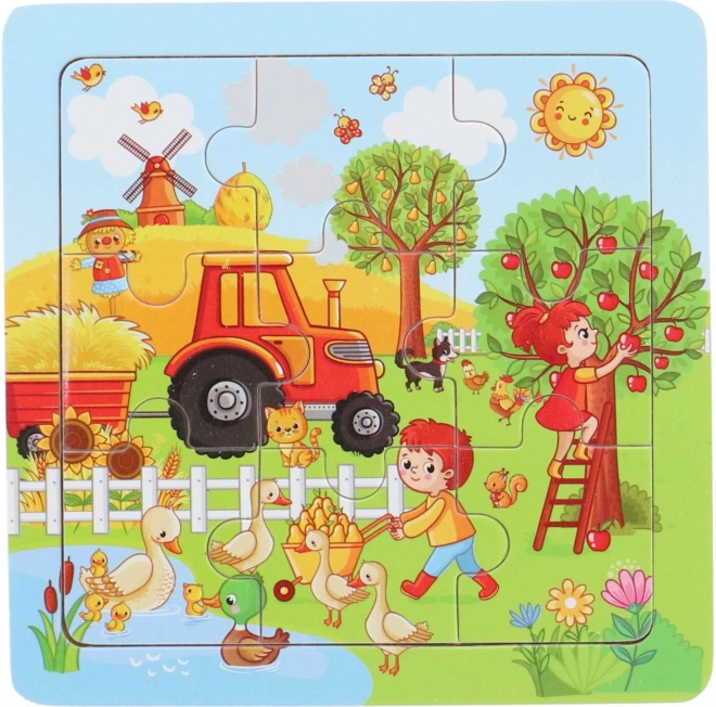 Grafix Wooden Zoo Puzzle 9 Pieces