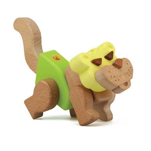 Interactive Wooden Tiger Toy