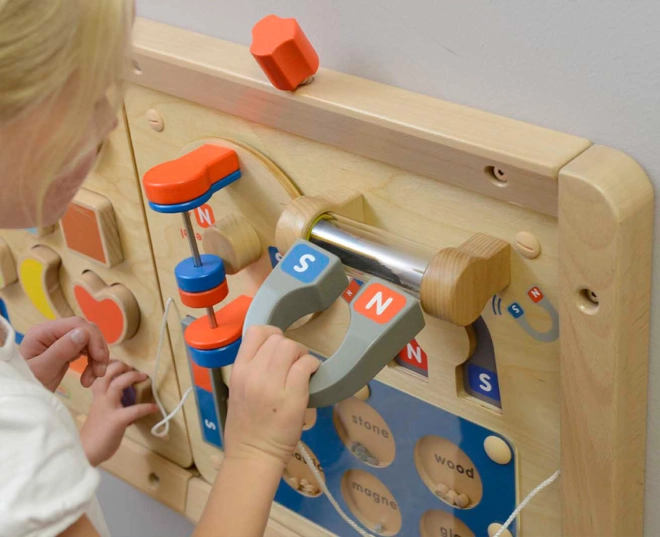 Tabellone educativo a parete sull'attrazione magnetica Masterkidz
