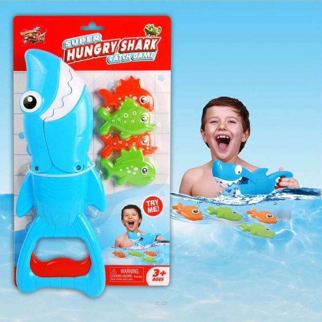 Bath Toy Set Shark Fish Hunter Blue