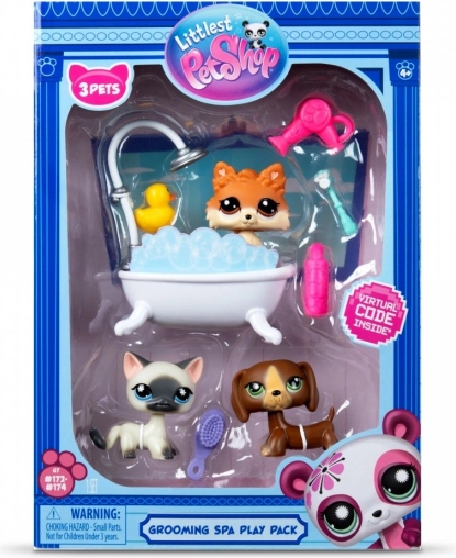 Littlest Pet Shop Bathroom Set with 3 Pets