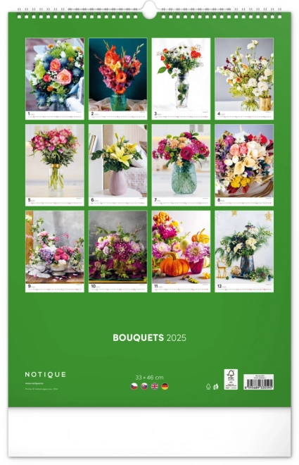 Wall Calendar Bouquet 2025