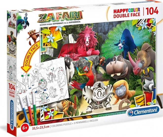 Double-sided Puzzle Zafari: In the Jungle