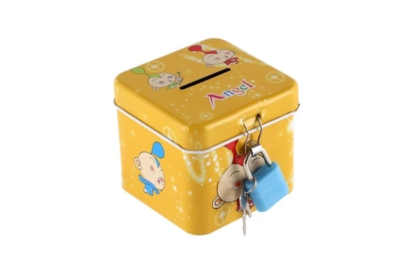 Metal Money Box with Lock