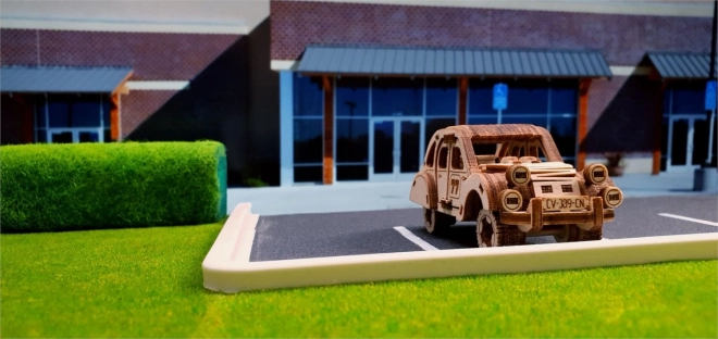 Wooden 3D Rally Car Model