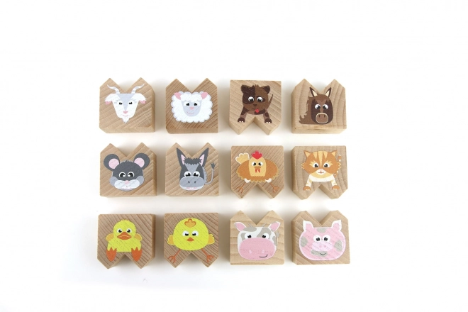 Milaniwood Wooden Balancing Game - Farm Animals