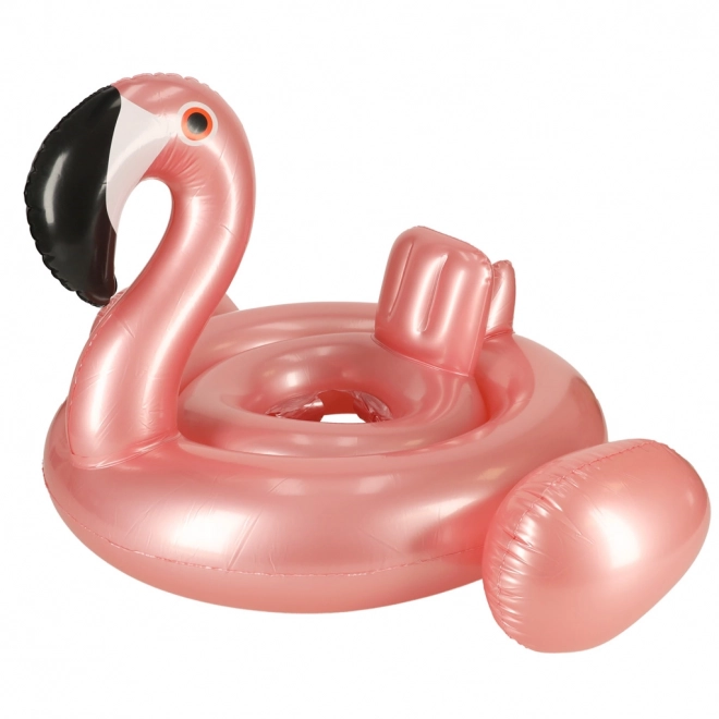 Inflatable Flamingo Swim Ring with Seat for Kids