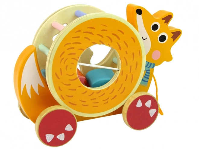 Fox Wooden Pull-Along Shape Sorter Blocks Toy