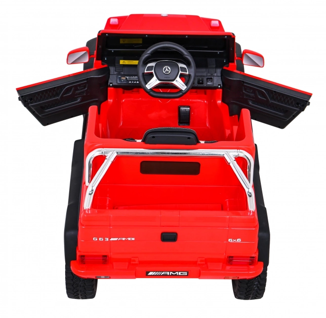 Mercedes G63 AMG Battery Operated Car Red + Remote Control + 6 EVA Wheels + Slow Start + MP3 LED