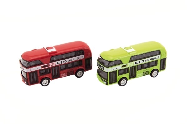 Double-decker bus with pull-back mechanism