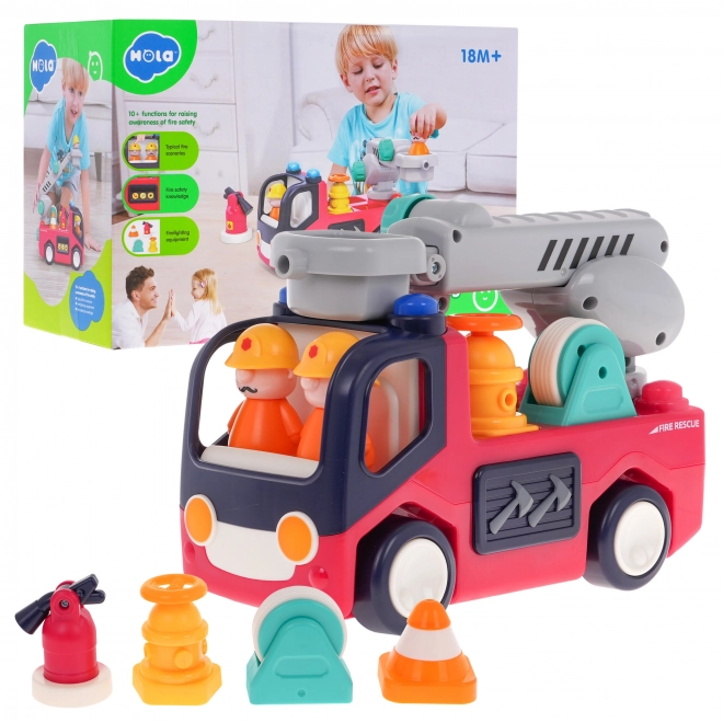 Interactive Fire Truck with Lights and Sounds for Kids