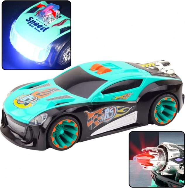 Auto da corsa con razzo Effetti luminosi e sonori