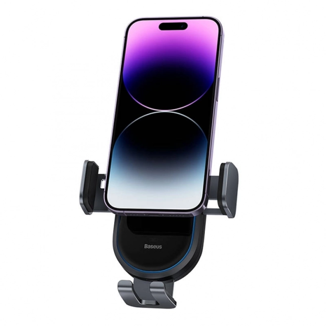Supporto auto con caricatore a induzione Baseus LightChaser nero