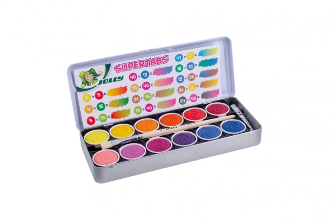 Paint Set with 24 Colors Plus White and Brushes