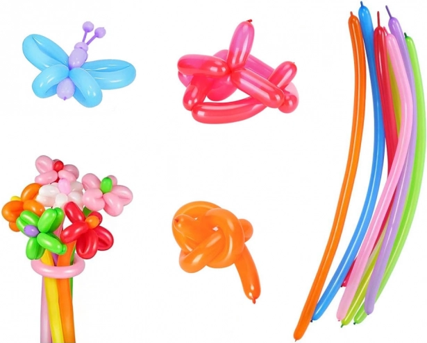 Longs ballons colorés pour modélisation et décoration - 100 pcs