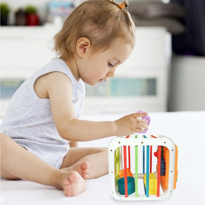 Edukativná kocka Woopie Sorter 4v1 tvary 18m+