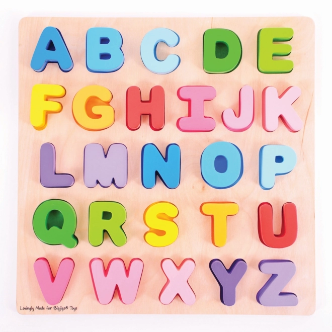 Colorful Wooden Alphabet Puzzle