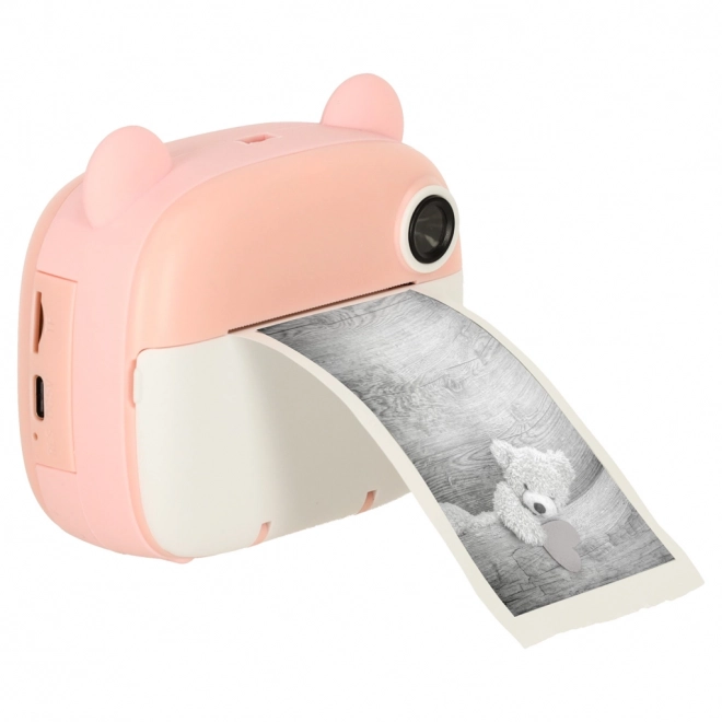 Instant Camera for Kids Pink Bear