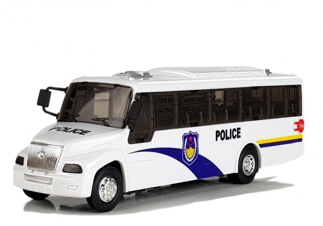 White Police Bus with Sound