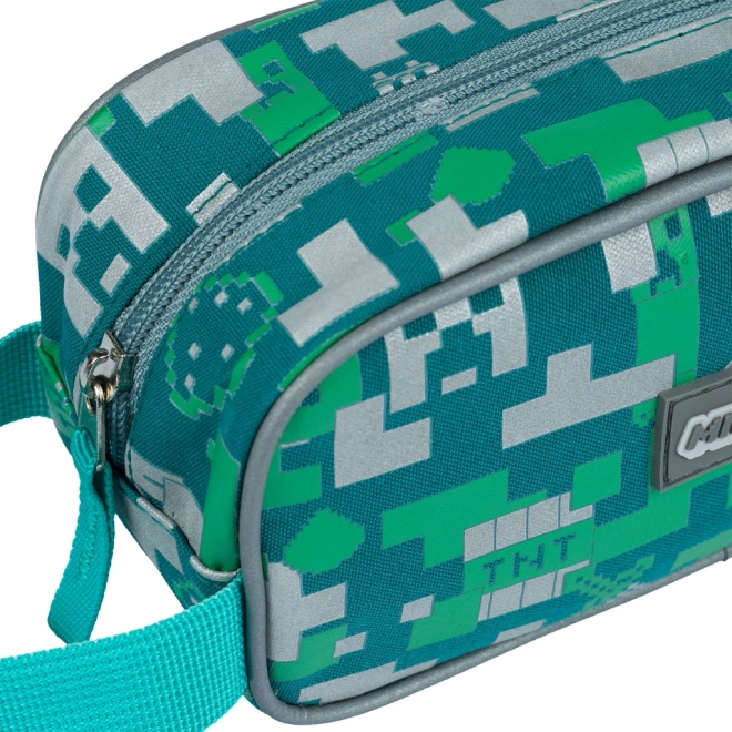 Minecraft Pencil Case Silver Creeper