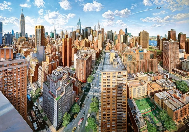 Vibrant city scene