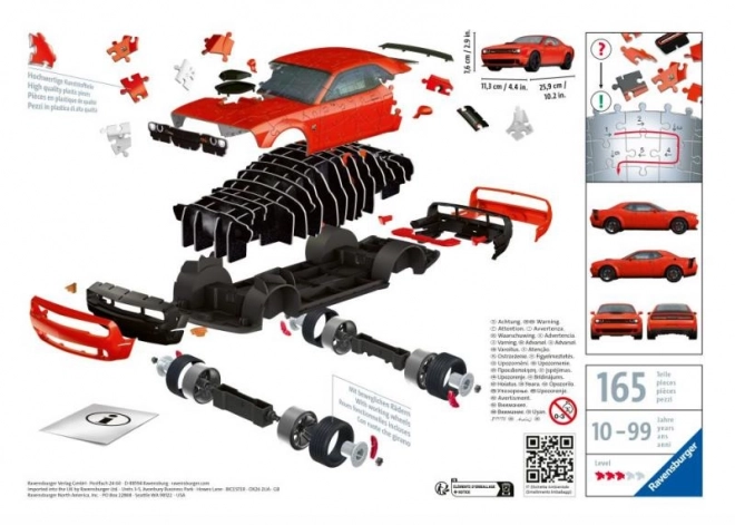 Dodge Challenger Model Puzzle Set