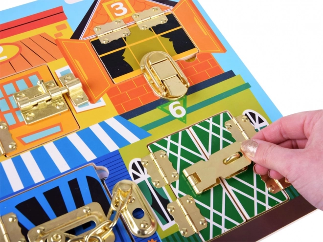 Sensory Interactive Lock Board for Kids