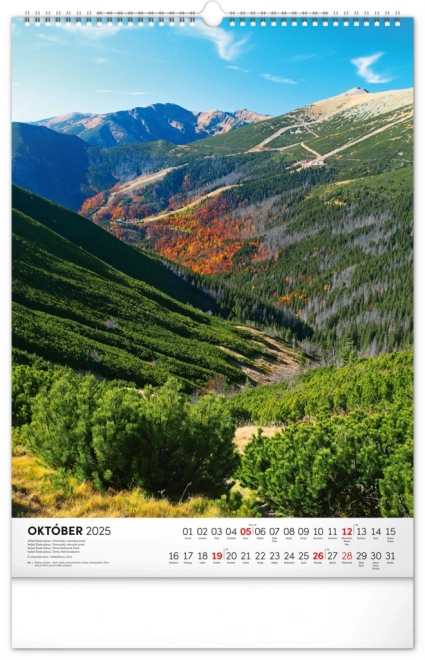 Wall Calendar Slovakian National Parks 2025