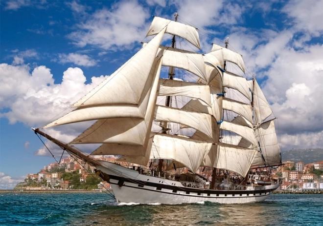 500-piece Puzzle Tall Ship Leaving Harbour