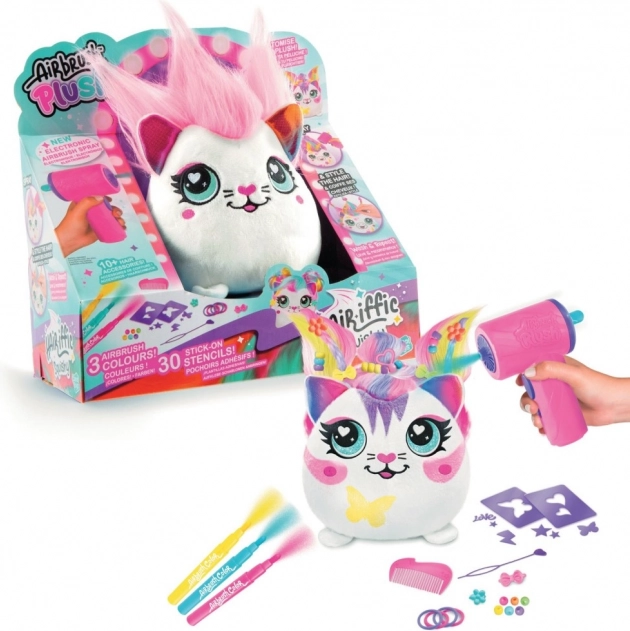 Set creativo Airbrush Hair'iffic con peluche peloso