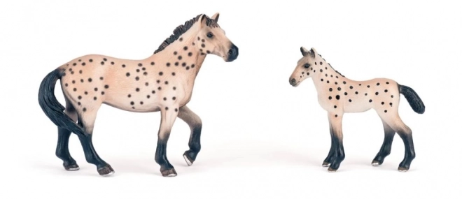 Set of 25 Spotted and Brown Horses by Faunica