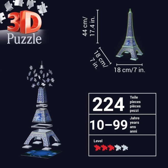 Illuminate 3D Puzzle Eiffel Tower