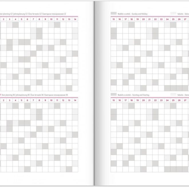 Wekelijkse agenda Notique Aprint 2026 blauw