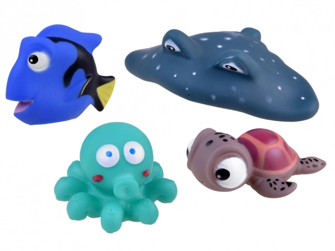 Colorful Ocean Animal Bath Toys Set