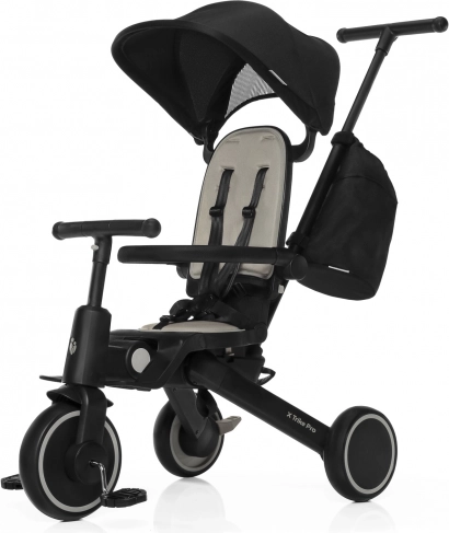 Triciclo per bambini con asta di guida X Trike Pro Boss Grey