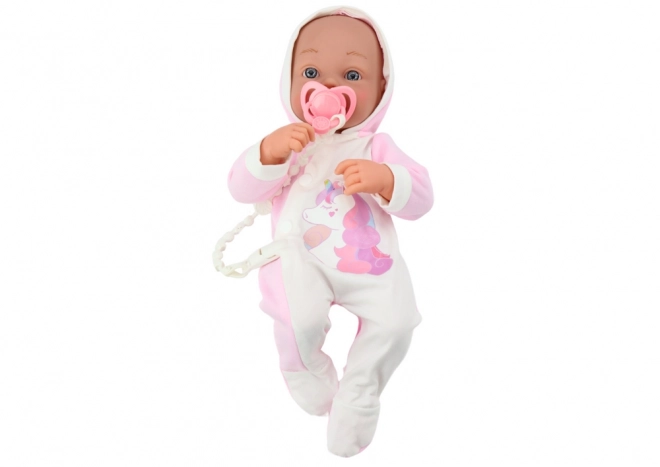 Baby Doll with Pacifier Unicorn Body Pink Blanket Accessories