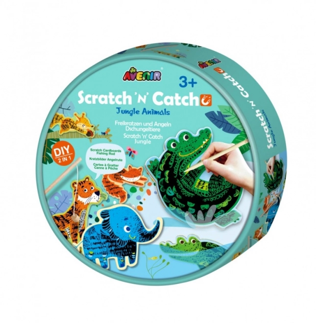 Jungle Animals Scratch And Catch Game