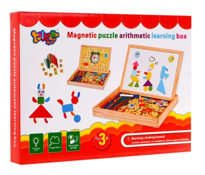 Wooden Magnetic Learning Board with Accessories for Children 3+