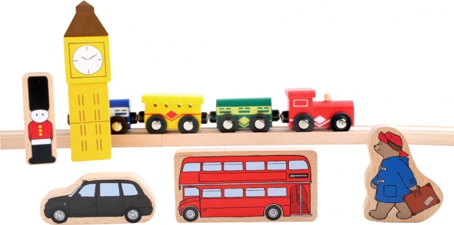 Wooden Train Set with Paddington - 43 Pieces