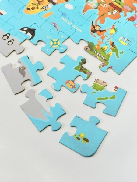 World Map Puzzle for Kids