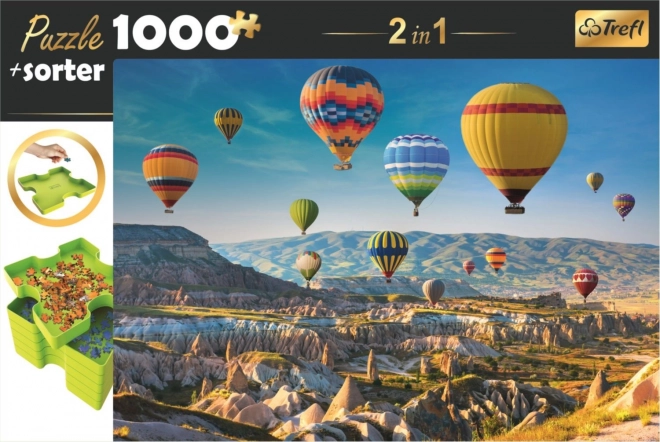 Trefl 2-in-1 Puzzle and Sorter Balloons Over Cappadocia 1000 Pieces