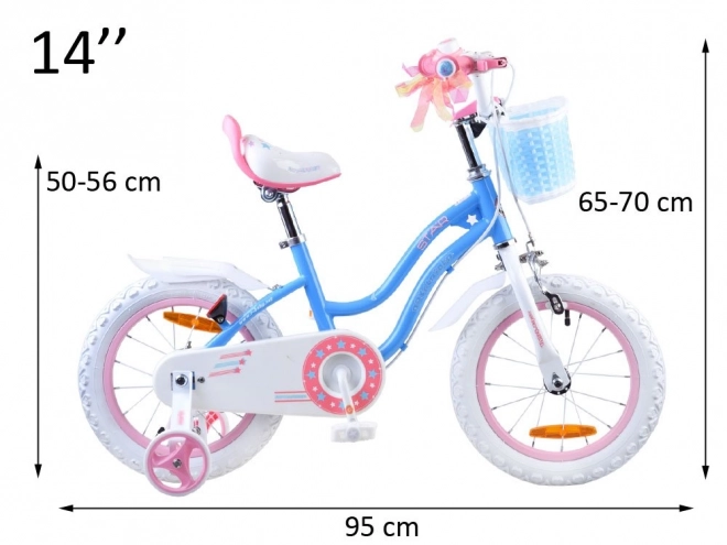 Blue Star Girl Kids Bicycle 14"