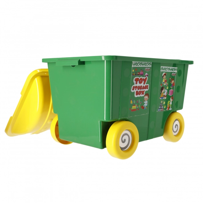 Pilsan Toy Storage Container on Wheels - Green