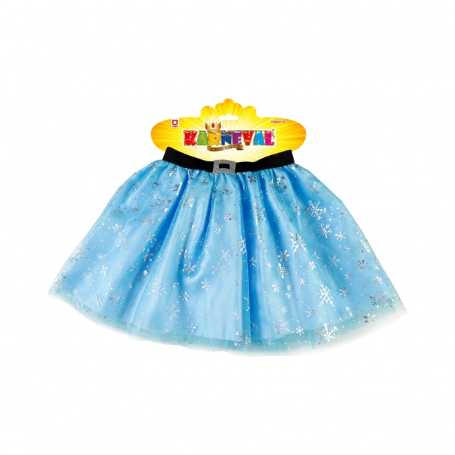 Winter Princess Tutu Skirt with Snowflakes