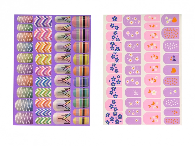 Large Nail Painting Set with Polishes, Stickers, and Separators