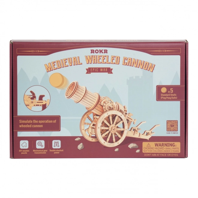 Wooden Medieval Siege Cannon 3D Puzzle