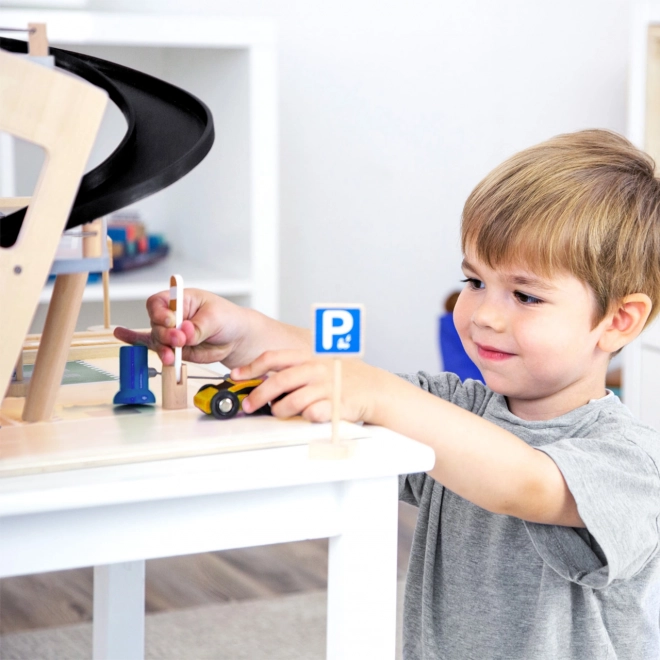 Wooden Racing Parking Lot Small Foot