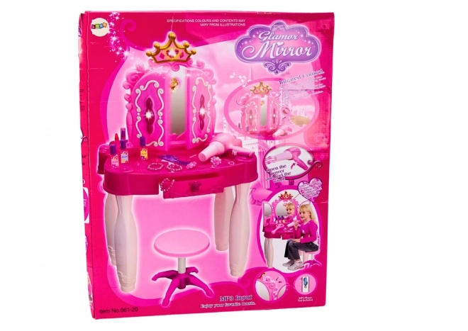 Magic Wand Vanity Play Set with MP3 and Accessories in Pink